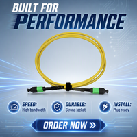 Kabel Patch Fiber Optik MPO Densitas Tinggi 2.0mm LSZH Kuning G657A1 G652D Low Loss Mpo Optical Patch Cord