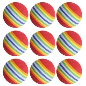 Bola de juguete para gatos EVA de arcoíris, sonajero interactivo para masticar, juguete de entrenamiento para rascar para gatos, perros pequeños, suministros para mascotas de dibujos animados - Product Image 4