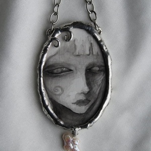 Vintage Punk Style Amulet <b>Necklace</b> with Yellow <b>Opal</b> Exquisite Hollow Design Gold Plated for Engagement Wedding or Party Gift - Product Image 3