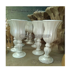 Pot de fleurs en fibre de verre Jali Theme pour fleurs artificielles et décoration de jardin, design moderne léger, vente en gros OEM ODM - Product Image 2