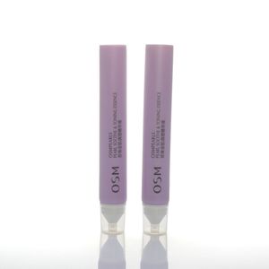 Grosir cetakan kustom 10ML 20ML tabung kosmetik plastik kosong ungu ramping untuk esensi kemasan Remas untuk Toning kulit - Product Image 1