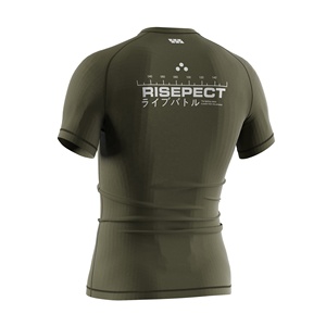 Rashguard MMA pour hommes noir, respirant, extensible, 85 % nylon, 15 % élasthanne, soutien musculaire pour l'entraînement de grappling - Product Image 6