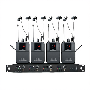 ระบบมอนิเตอร์ไร้สายแบบโมโน 4 ช่องสัญญาณ VHF รุ่น COKYIS EM-D04 สำหรับมืออาชีพ สายดาต้า รองรับแรงดันไฟฟ้าอเนกประสงค์ 110-240V สำหรับการแสดงบนเวที - Product Image 4
