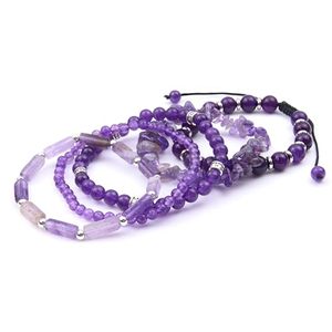 5Pcs Boho Tự Nhiên Amazonite Đá Vòng Đeo Tay Cho Phụ Nữ Người Đàn Ông Handmade Có Thể Điều Chỉnh Lapis Lazuli Đính Cườm Vòng Đeo Tay Trang Sức Set - Product Image 6