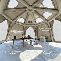 Tente de glamping gonflable de luxe YYD OVERLAND, tissu Oxford 300D, TPU, structure pneumatique, PU 3000 MM, résistance au vent niveau 7, 260 CM, 12,6 m²
