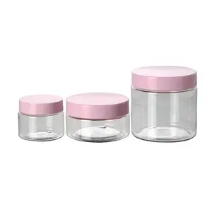 Clear Spray Bottle With Pink Skin Care Packaging Custom PET Shanghai Plastic Cosmetic Packaging Pink Lid And Clear Plas