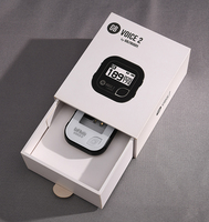 Boîte coulissante en carton gris rigide avec insert en carton pour emballage de télémètre GPS de golf, en papier d'art blanc avec pelliculage mat