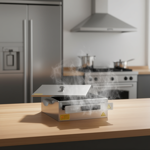 Macchina per la cottura a vapore in metallo a 2 livelli con coperchio in acciaio inox per fornelli a gas e a induzione - Product Image 2