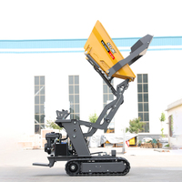 Mini Dumper Pas Cher 500kg Mini Dumper Portable sur Chenilles Mini Transporteur Construction Hydraulique Diesel Mini Dumper sur Chenilles