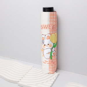 Parapluie Enfant Anti-UV en Fer et Plastique Motif Lapin de Dessin Animé pour Maternelle et Élèves du Primaire – Parapluie Soleil et Pluie - Product Image 4