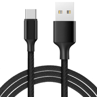 Venta al por mayor 1m 2m 3M Logo OEM Cable Usb Tipo-C Cable de datos de carga rápida Cable USB trenzado Tipo C Cargador rápido