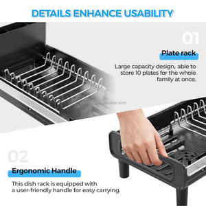 Escurridor de Platos para <span class=keywords><strong>Autocaravana</strong></span> WIREKING, Pequeño, de Acero Inoxidable, Antioxidante, Organizador de Cocina, Almacenamiento Sobre el Fregadero, Escurridor de Platos - Product Image 5