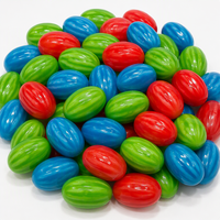 Chewing-gum à la pastèque en gros, couleurs vives, saveur fruitée, emballé individuellement, nouveauté, bonbons pour fêtes d'anniversaire d'enfants