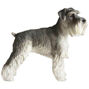 Personalizado y al por mayor <span class=keywords><strong>de</strong></span> resina <span class=keywords><strong>de</strong></span> animales modelos <span class=keywords><strong>de</strong></span> perros <span class=keywords><strong>miniatura</strong></span> estándar <span class=keywords><strong>Schnauzer</strong></span> realista perro estatuilla - Product Image 1