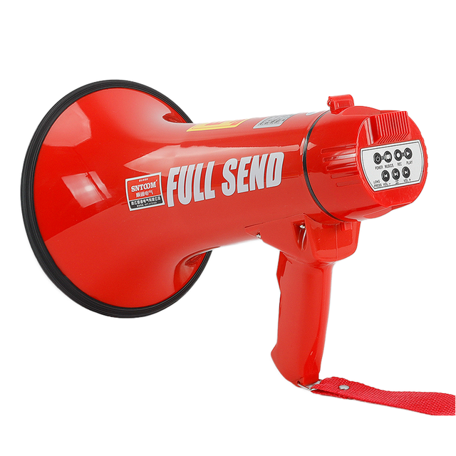 SNTOOM Security Explosion-proof Handheld Loudspeaker with 35W Amplifier >115dB Sound Recording Light-Lithium-ion Battery Powered