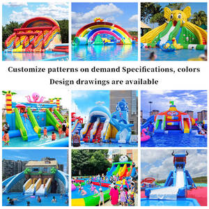 Parc aquatique <span class=keywords><strong>gonflable</strong></span> en PVC, aire de jeux pour enfants d'été, activités de jeux aquatiques, château <span class=keywords><strong>gonflable</strong></span>, toboggan aquatique, grande piscine extérieure - Product Image 4