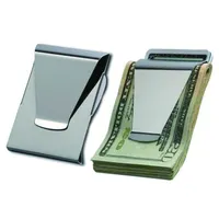 Billetera minimalista de metal y aleación de zinc para hombre, billetera de aluminio de acero inoxidable, clips de papel de primavera con logotipo personalizado