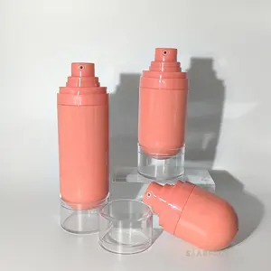Kosmetische Körperlotion-Sonnencremebehälter Hautpflegeverpackung luftlose Kunststoffpumpe-Sprühdose Shampooflaschen Siebdruck Logo