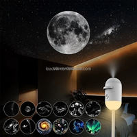 Proyector LED Mini Planetario Moderno ABS para Niños, Lámpara Portátil USB con Escenas de Galaxia, Luna y Ballenas, Decoración de Techo para Habitación