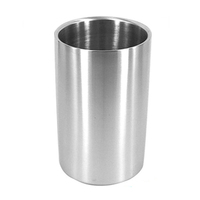 Seau à vin isotherme portable réutilisable en acier inoxydable à double paroi de 1,6 L pour refroidisseur et seau à glace