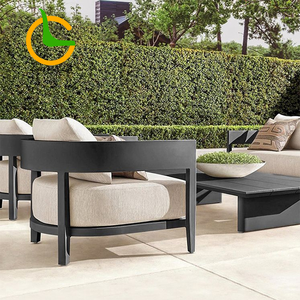 حديقة للفناء الخارجي الفاخر مجموعة فناء خارجي من الألومنيوم أثاث حديقة مسند للقدمين - Product Image 1