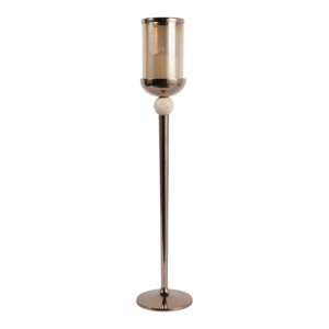 Contemporary Glass Floor Hurricane Candle Holder For Pillar Candles And Table Centerpieces - Product Image 2