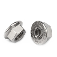 M10 M12 M20 Acier Inoxydable A2 A4 A2-70 A2-80 A4-70 A4-80 Polonais Plaine Dentelé Tête Hexagonale Bride Écrou DIN6923