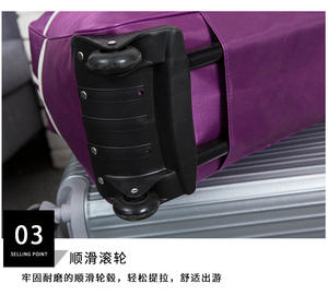 حقيبة حمل خفيفة الوزن مخصصة لعطلة الأسبوع 2 عجلات دوارة للعمل والسفر ومواد الإقامة الليلية - Product Image 4