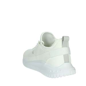 Calvin Klein Jeans Uomo Sneakers YM0YM01203 Scarpe sportive alla moda in tela bianca traspirante con lacci - Product Image 2