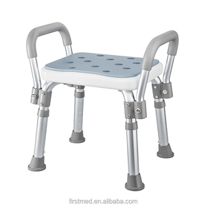 Senior Shower Chair Aluminum Alloy, Height Adjustable <strong>Bath</strong> <strong>Seat</strong> for Elderly &amp; Pregnant Women, Non-Slip &amp; Rustproof - Product Image 2