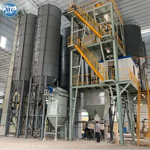 2023 Full automatic dry mortar production line tile adhesive making plant