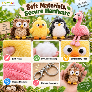Llaveros de Peluche Mini de Aves OEM ODM: Cisne, Kiwi, <span class=keywords><strong>Paloma</strong></span>, Búho – Lindos Llaveros para Cajas de Regalo, Recuerdos de Boda y Venta al por Menor en Boutiques - Product Image 4