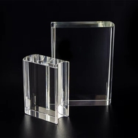 Trophée en cristal K9 fait main en forme de livre, vente en gros d'usine, avec logo personnalisé et emballage cadeau