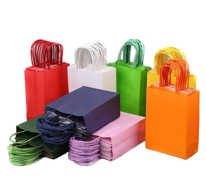 Wholesale Cheap Boutique Reusable Kraft Paper Bag with Handle