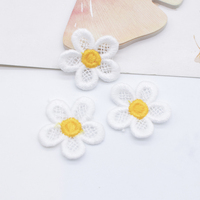 Bricolage Chapeaux Pinces À Cheveux Arc Décor Accessoires 28mm Brodé Fleur À Tricoter pour Fille Vêtements Chapeau À Coudre Patches