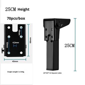 Gambe Pieghevoli per Tavolo HR, Supporti per Mobili, Staffe a 90 Gradi, Piedini Invisibili Nascosti in Metallo per Tubi Quadrati Alti, Gambe per Tavolo con Vano Portaoggetti - Product Image 6
