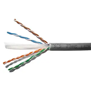 Cable de comunicación Cat6, fabricante de 200m, 305m, precio del rollo utp cat6 23AWG, 4 pares, interior