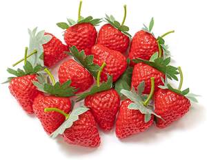 Fraises artificielles, simulation réaliste, fraises en plastique réalistes, <span class=keywords><strong>faux</strong></span> fruits - Product Image 5