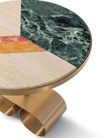 Mesa de Centro de Mármol de Lujo Minimalista Italiana para Sala de Estar, Diseño de Alta Gama, Mesa Auxiliar de Acero Inoxidable