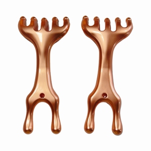 Masseur manuel complet du corps en alliage de zinc couleur personnalisée, peigne-brosse Gua Sha à cinq griffes pour massage musculaire et des méridiens - Product Image 4