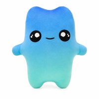 Peluche pour animaux de compagnie Sprite bleue de 8 pouces, poupée en peluche Sprite bleu dégradé Kawaii, jouet interactif pour chiens et chats