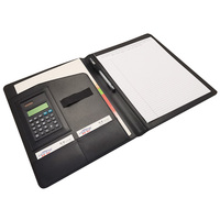 Carpeta de Archivos de Cuero PU A4 con Logotipo Personalizado Modernqiu con Calculadora para Uso de Oficina