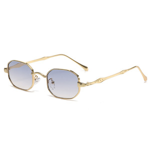 Gafas de Sol de Alta Calidad con Marco Pequeño y Montura Completa para Hombre y Mujer, Lentes Degradadas, Metal, Anti-Radiación UV400, Modernas, de Fábrica - Product Image 1