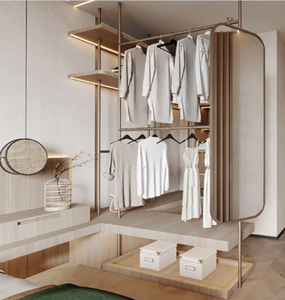 Meuble de rangement sur mesure en laiton et cuivre rouge, style antique, avec structure métallique, pour hôtel, <span class=keywords><strong>maison</strong></span> d'hôtes ou location. - Product Image 4