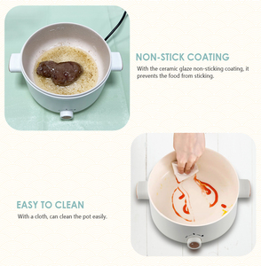 Olla eléctrica antiadherente <span class=keywords><strong>de</strong></span> 2 litros con protección térmica <span class=keywords><strong>de</strong></span> la mejor calidad, tetera múltiple para comida <span class=keywords><strong>de</strong></span> bebé, olla caliente para fideos con vapor para el desayuno - Product Image 5