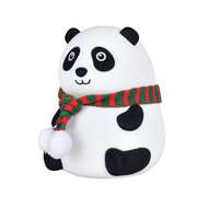 Lampe en silicone Panda, Lampe Pat-Pat Panda, Lampe d'ambiance, Veilleuse 3D de chevet, Veilleuse en silicone