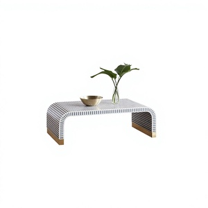 New Fancy Design Modern <b>Extendable</b> Portable Bone Inlay Coffee Table for Hotel & Home Use Eco-Friendly Living Room Furniture - Product Image 2
