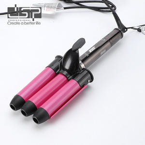 Dsp Professional 3 Barrel Curling Iron 21034 Fast Heating For Women Hair Styling - Product Image 1