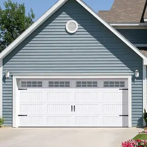 9 ft. x 7 ft. 19 R-Value Insulated White Garage Door with Plain Window