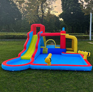 Château gonflable de maison de rebond de famille avec la glissière d'eau et la piscine pour l'aire de jeu des enfants - Product Image 4